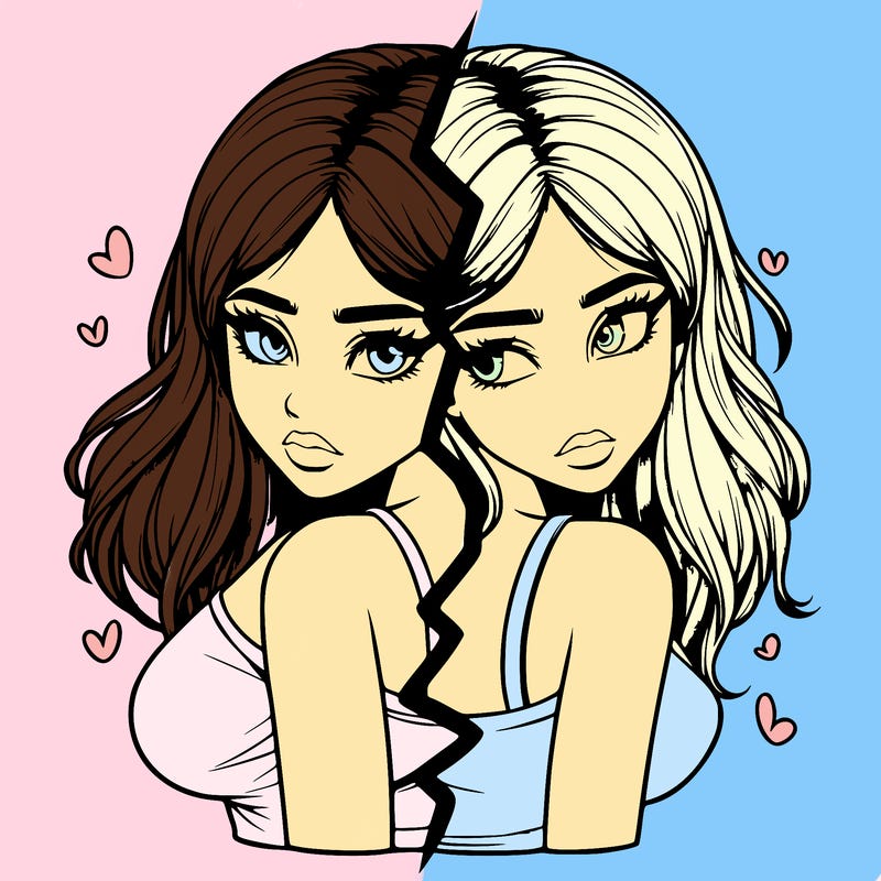 realistic girl split