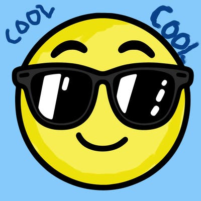 emoji with sunglasses