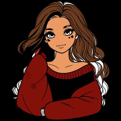 a beautiful girl in a big sweatshirt