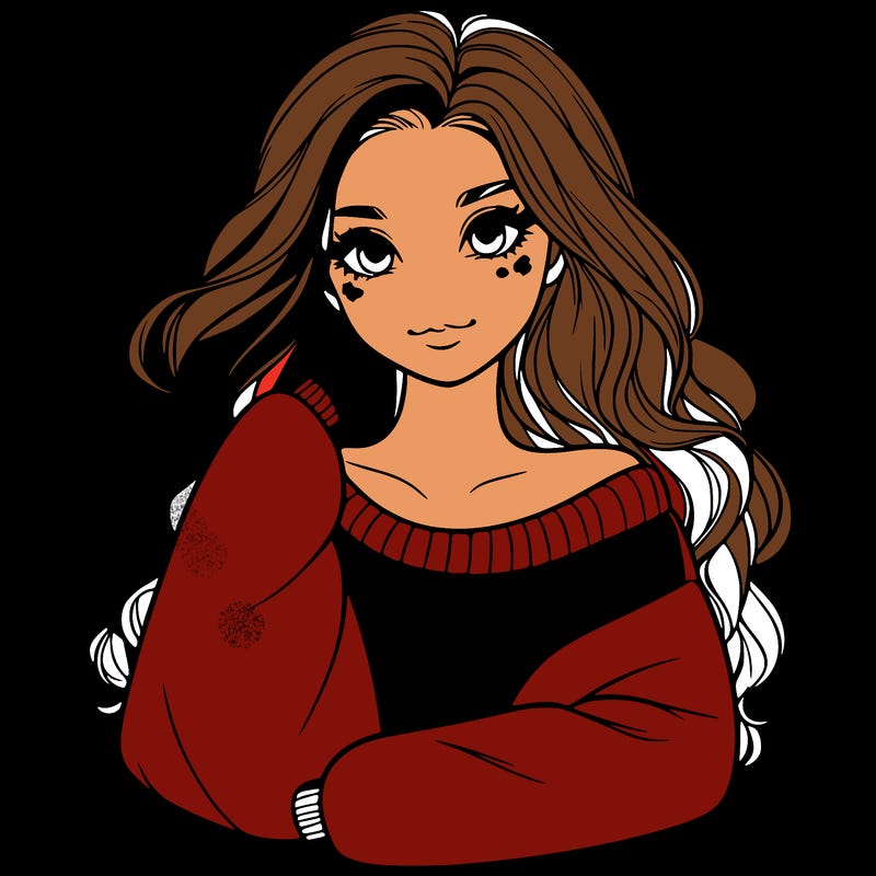 a beautiful girl in a big sweatshirt