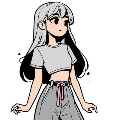 girl in a cute crop top