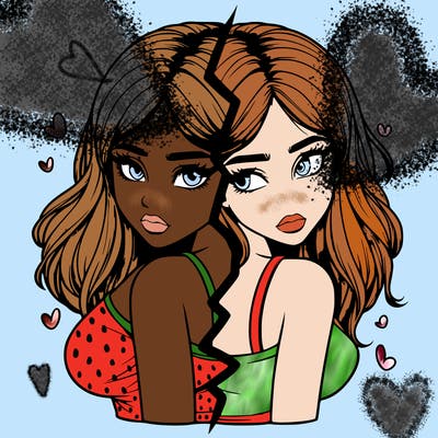 realistic girl split