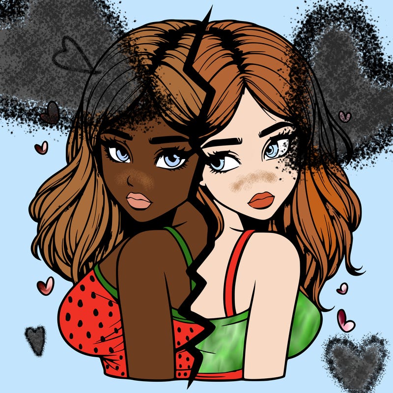 realistic girl split