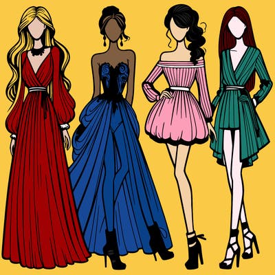 fashion models dresses
