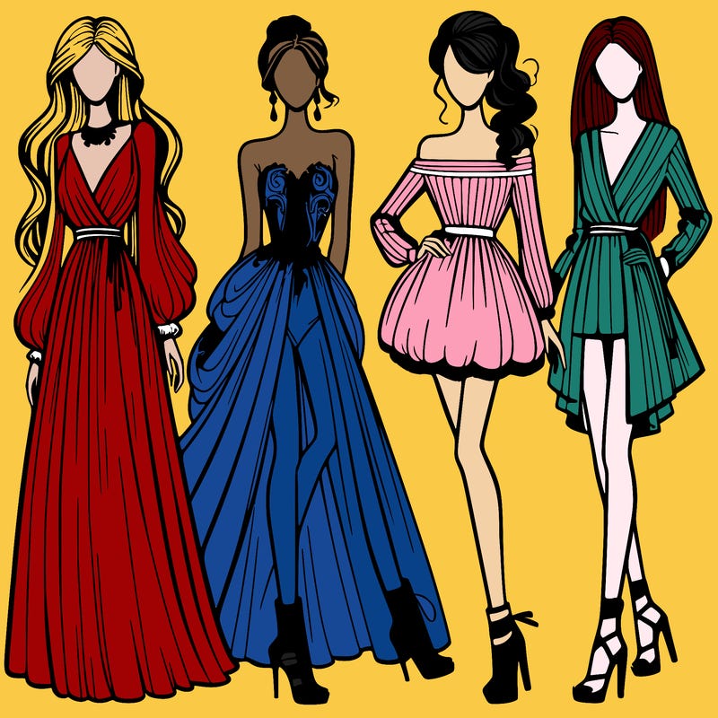 fashion models dresses