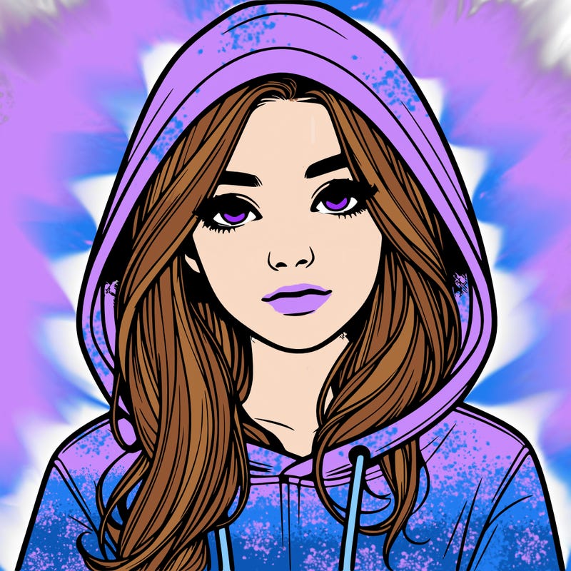 realistic girl with a hoodie