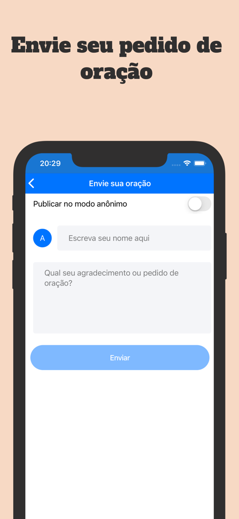 Harpa cristã com áudio: Hinos - Interface para enviar pedidos de oração e mensagens de gratidão no aplicativo Harpa Cristã
