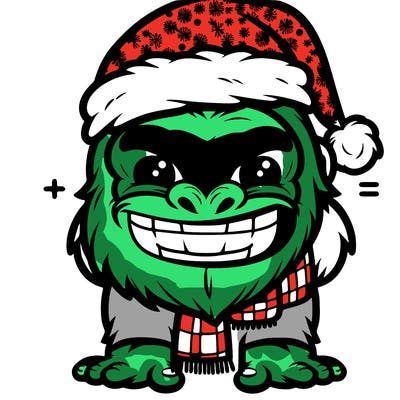 𝓖𝓸𝓻𝓲𝓵𝓵𝓪 𝓶𝓲𝔁𝓮𝓭 𝔀𝓲𝓽𝓱 𝓽𝓱𝓮 𝓰𝓻𝓲𝓷𝓬𝓱𝓮𝓼 𝓯𝓪𝓬𝓮 𝔀𝓮𝓪𝓻𝓲𝓷𝓰 𝓪 𝓒𝓱𝓻𝓲𝓼𝓽𝓶𝓪𝓼 𝓱𝓪𝓽