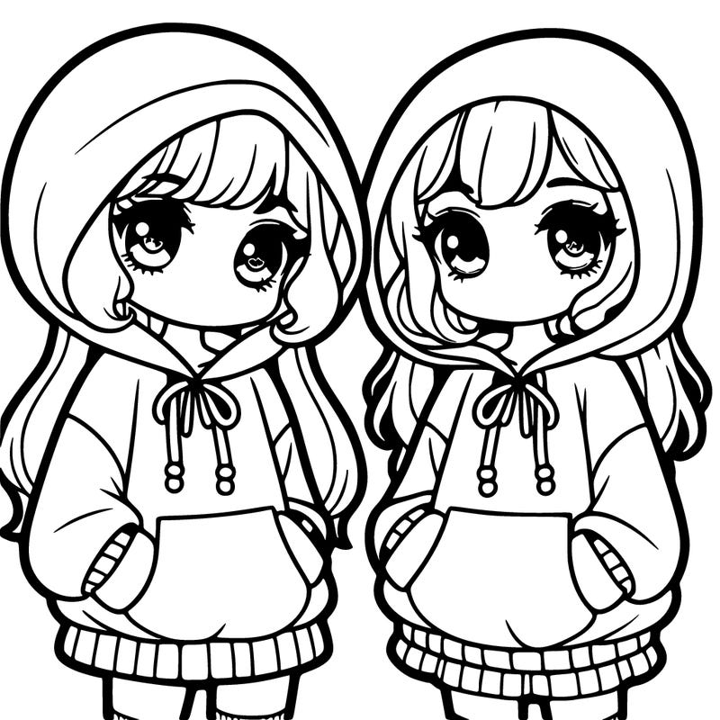girls with a cute over sized hoodie