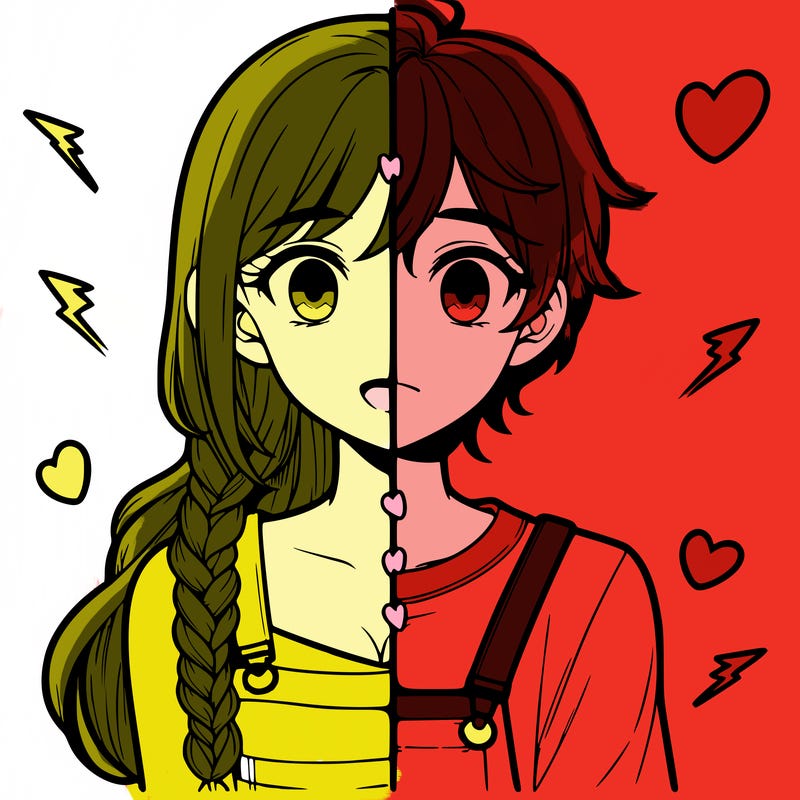 realistic girl boy split