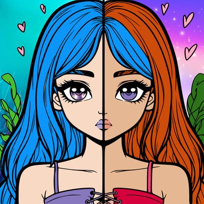 realistic girl split