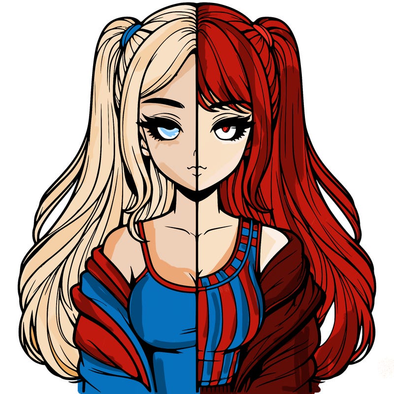 realistic girl split