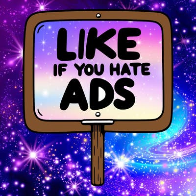 a sign that says like if you hate ads