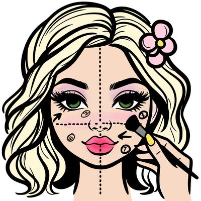 a face made to draw makeup on