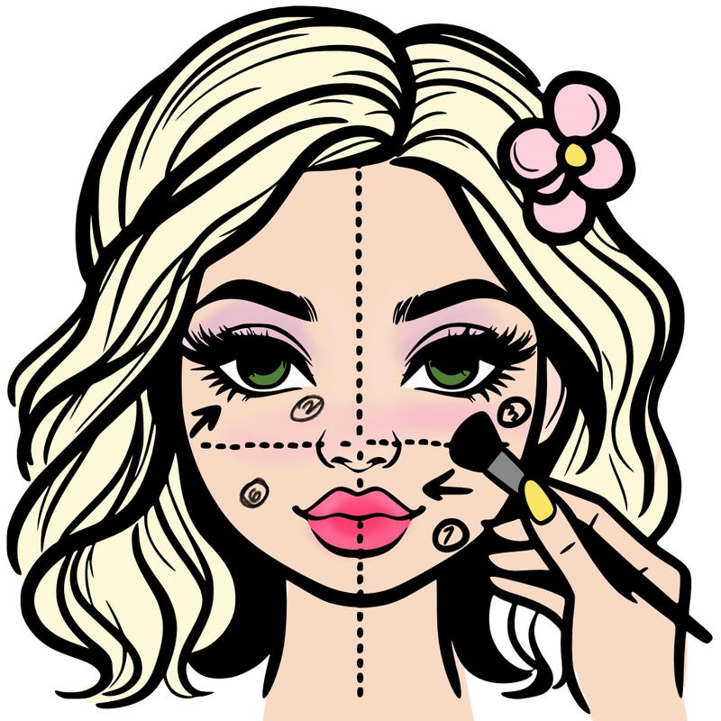 a face made to draw makeup on