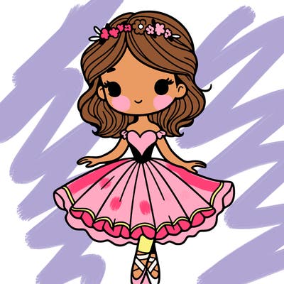 ballerina with a beautiful dress