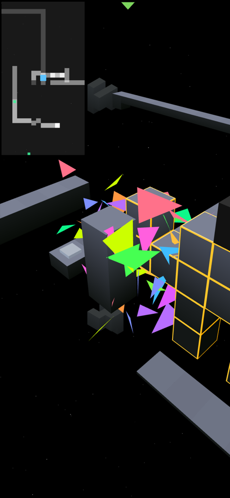 EDGE Extended - EDGE Extended game screenshot with 3D cube platforms and colorful particles
