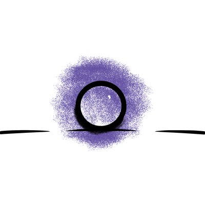 a very tiny circle in the middle of a blank page