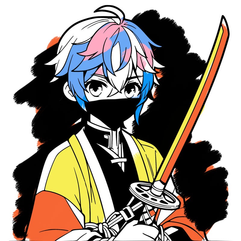 anime boy with sword