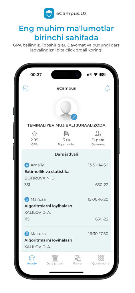 eCampus.Uz (HEMIS) | Your All-in-One Student Dashboard