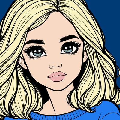 realistic girl whith cute eyes