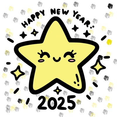 happy new year 2025 star wish
