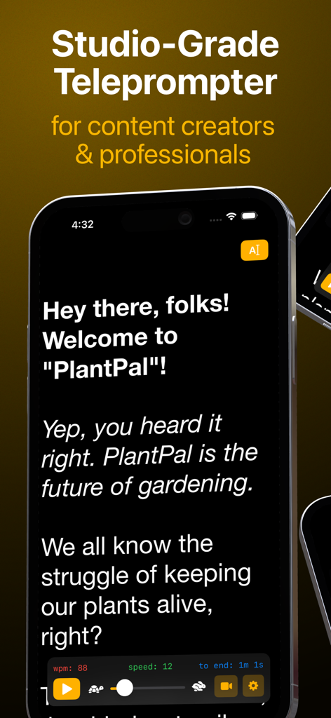 Telepromptr - Studio grade teleprompter app for professional content creators
