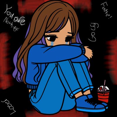 a girl  after a breakup