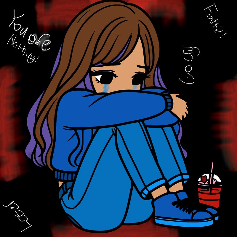 a girl  after a breakup