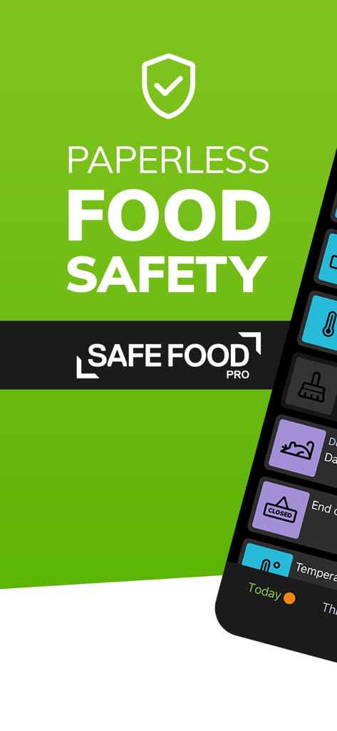 Safe Food Pro - Safe Food Pro mobile application interface for paperless food safety compliance management