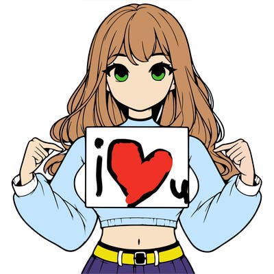 girl holding a blank sign in a long sleeve crop top