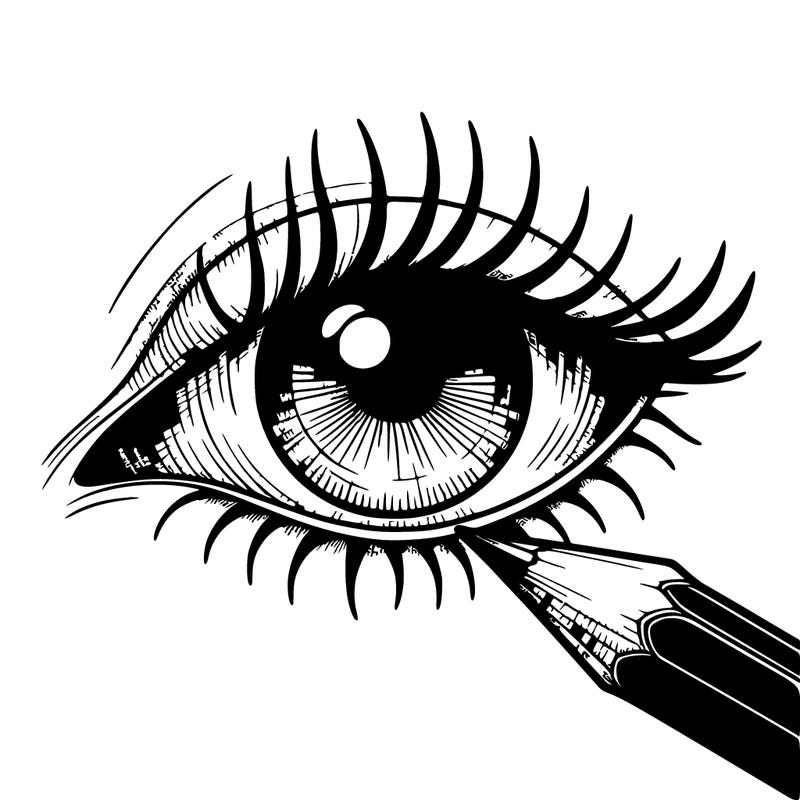 eye drawing pencil