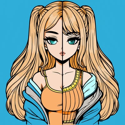 realistic girl split