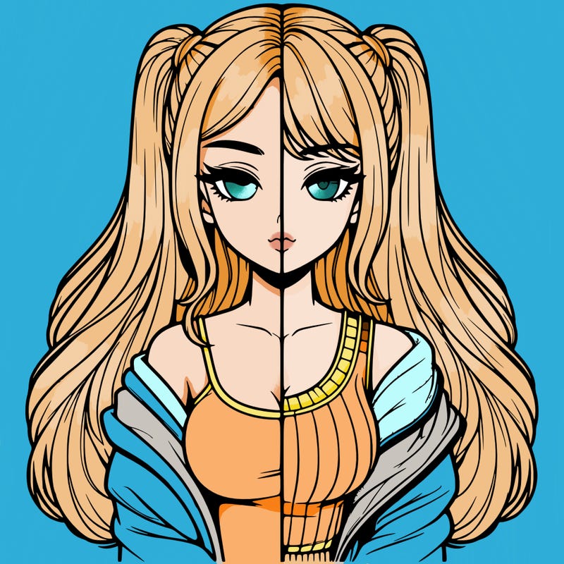 realistic girl split