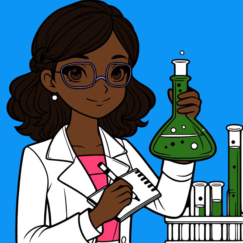 a female scientist