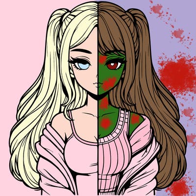 realistic girl split