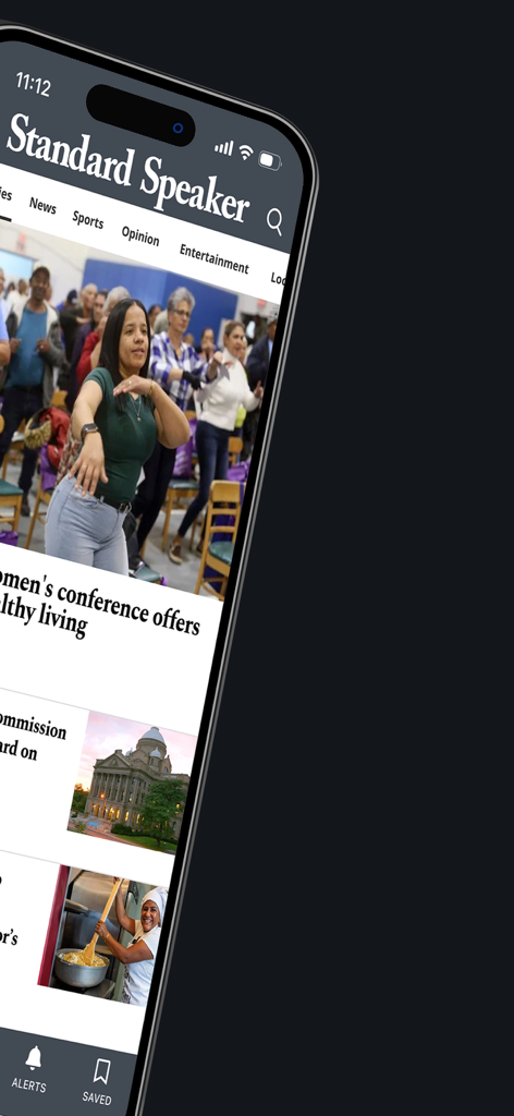 The Hazleton Standard Speaker news app interface on a smartphone