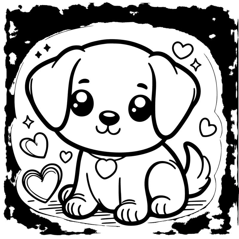 puppy with heart