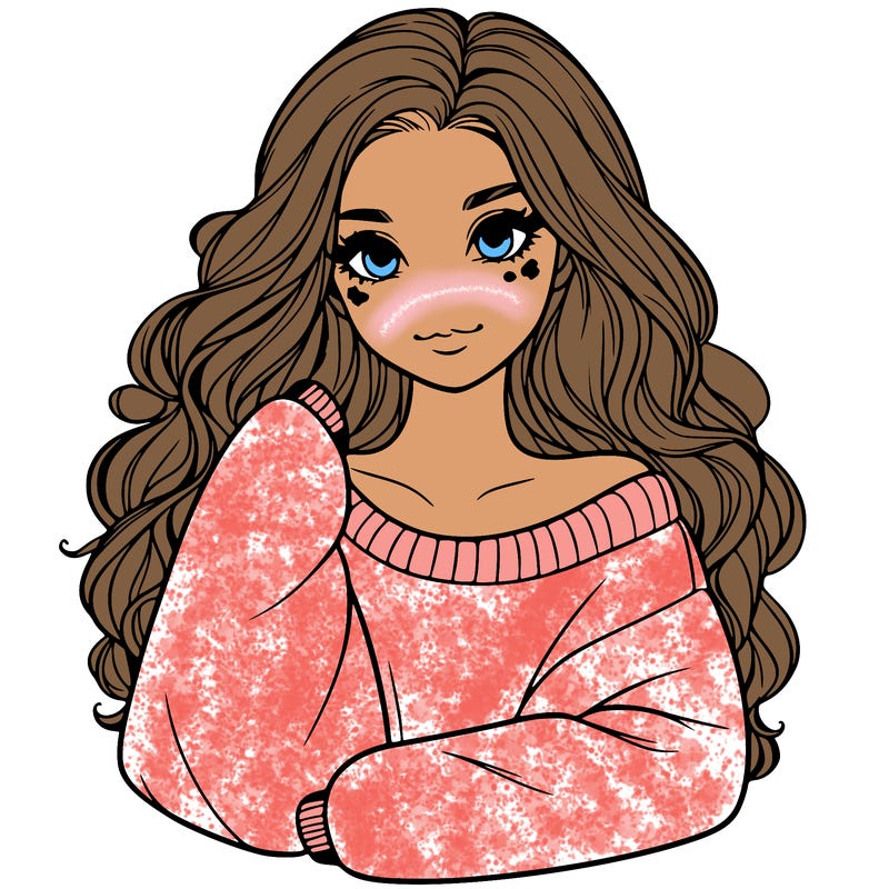 a beautiful girl in a big sweatshirt