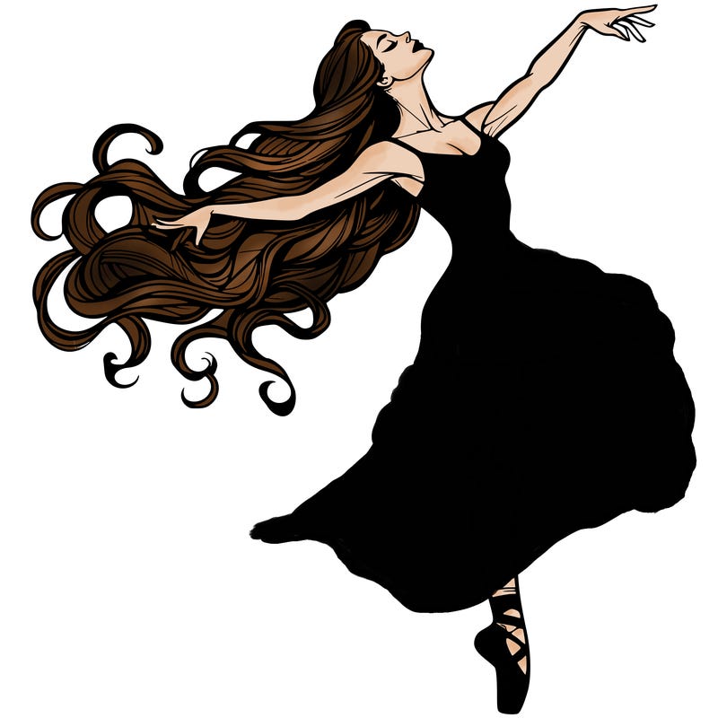 realistic woman dancer