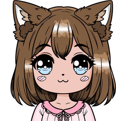cute girl with wolf ears