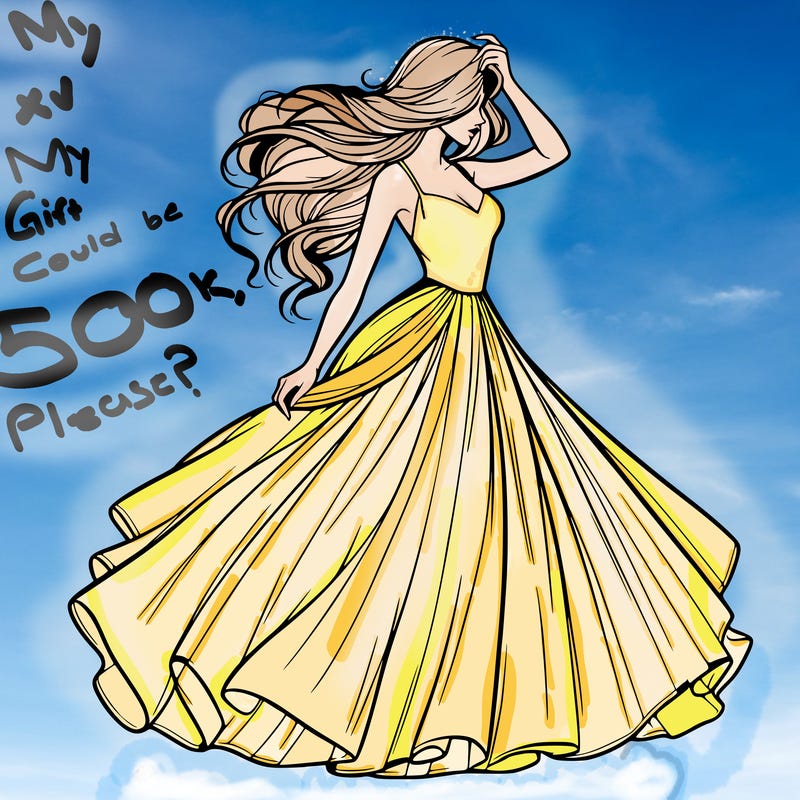 realistic woman with dress flowing in the wind