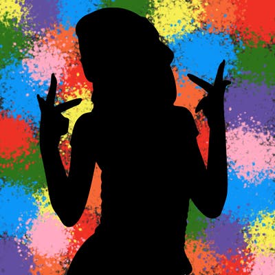 realistic teenage girl with braids and a beanie and crop top doing 🫶🏼