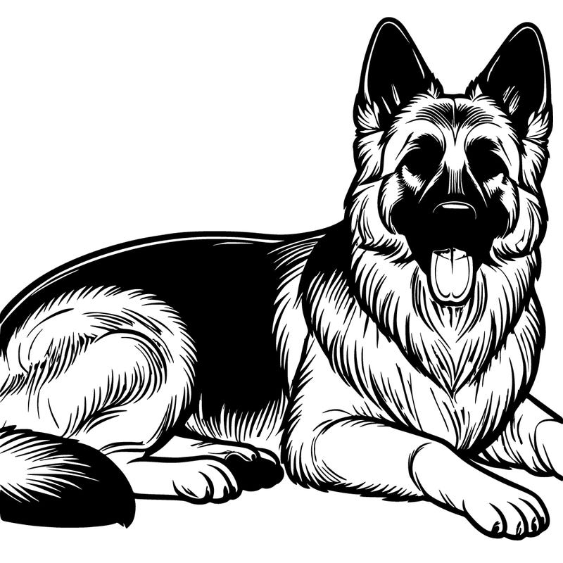 realistic german shepard