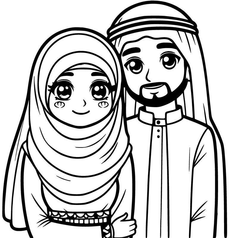 hijab girl with husband