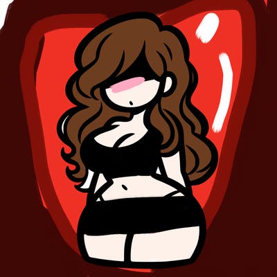 curvy woman with hair