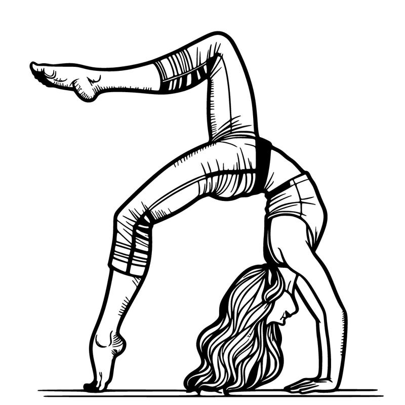 a woman doing a h andstand
