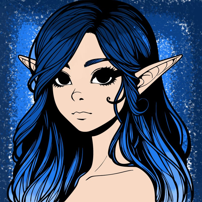 elf girl realistic dark fantasy