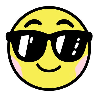 emoji with sunglasses