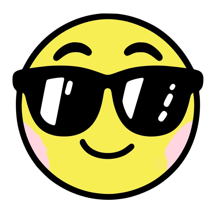 emoji with sunglasses